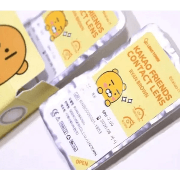 LensTown Kakao Friends Ryan Brown — contact lens packaging