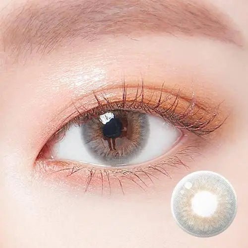 LensTown Kiralet Gray — single-eye close-up showing the contact lens appearance