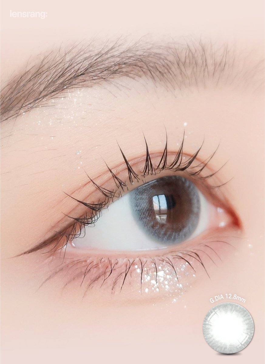 LensRang Cocoring Gray colored contact lens, 12.8mm graphic diameter, Monthly wear