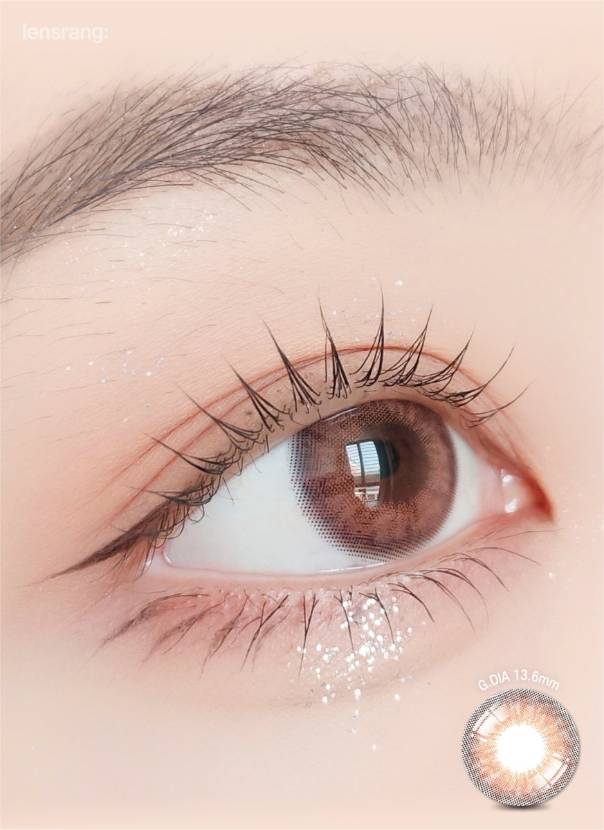 LensRang iWWi Iwwinka Pink colored contact lens, 13.6mm graphic diameter, Monthly wear