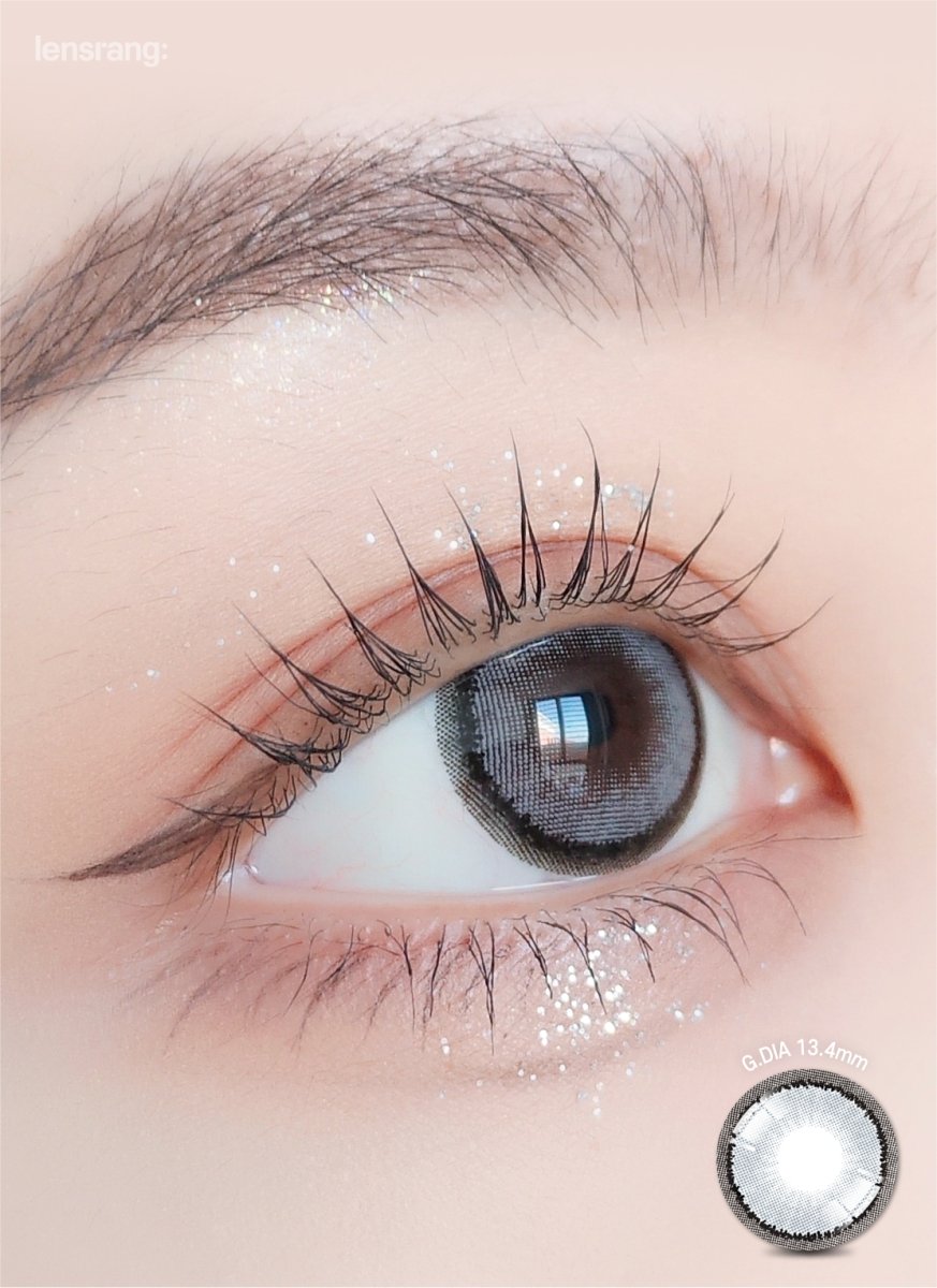 LensRang Sharing Gray colored contact lens, 13.4mm graphic diameter, Monthly wear