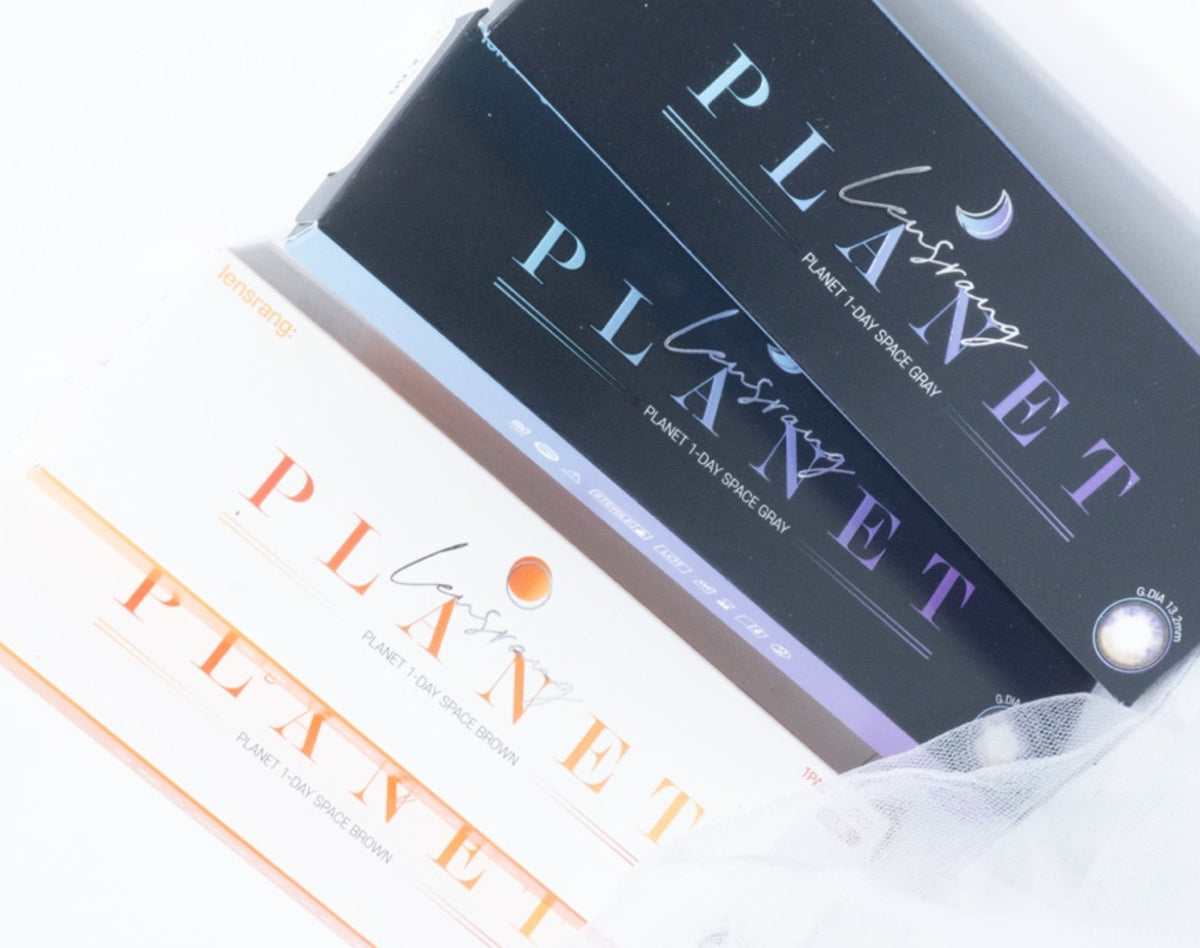 LensRang Planet Space Brown colored contact lens, 13.2mm graphic diameter, Monthly wear
