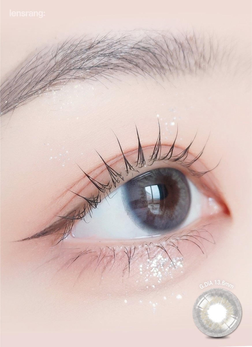 LensRang Romantic Gray colored contact lens, 13.8mm graphic diameter, Monthly wear
