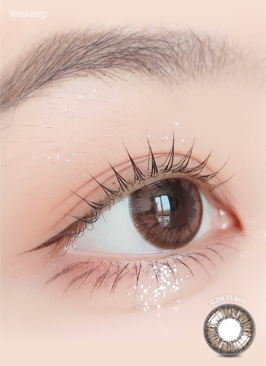 LensRang With Rang Choco colored contact lens, 13.4mm graphic diameter, Monthly wear
