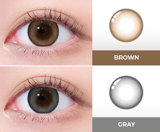 LensTown 247 Bom Gray colored contact lens, 13.4mm graphic diameter, Monthly wear