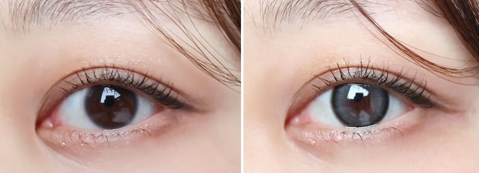 LensTown It's Me Coco Gray colored contact lens, 13.4mm graphic diameter, Monthly wear