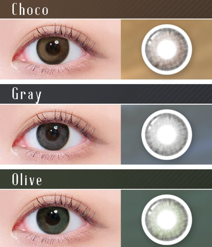 LensTown Palm 3color Choco colored contact lens, 12.9mm graphic diameter, 3-6 Months wear