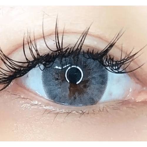LensTown Thrice S Gray — single-eye close-up showing the contact lens appearance