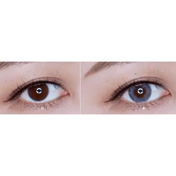 LensTown Thrice S Gray — both eyes wearing the contact lenses
