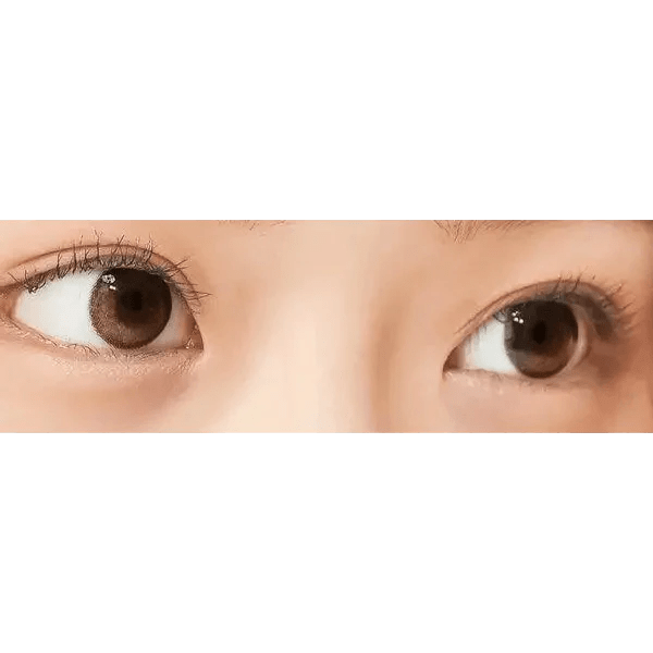 LensTown Tobetter Brown 1day (10p) — both eyes wearing the contact lenses