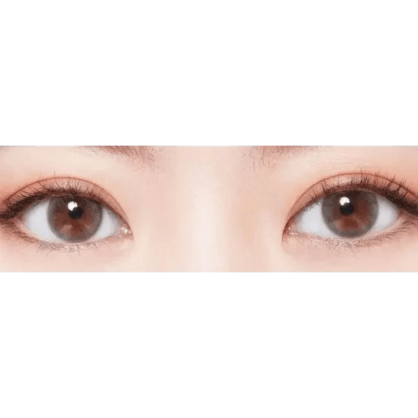 LensTown Unisome Gray — both eyes wearing the contact lenses