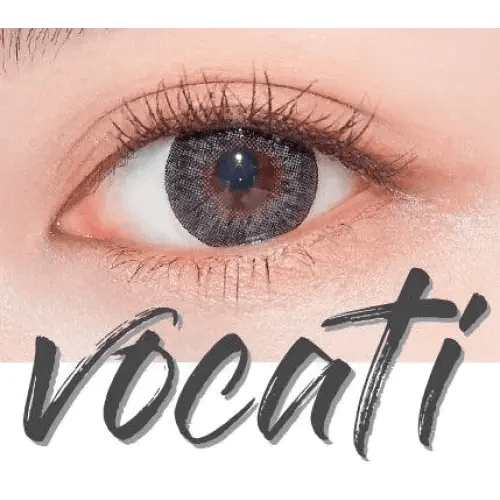 LensTown Vocati Gray — single-eye close-up showing the contact lens appearance