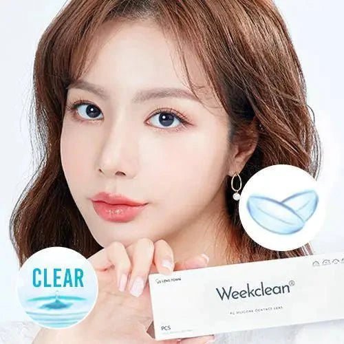 LensTown Weekclean Clear colored contact lens, 14.2mm graphic diameter, Weekly wear