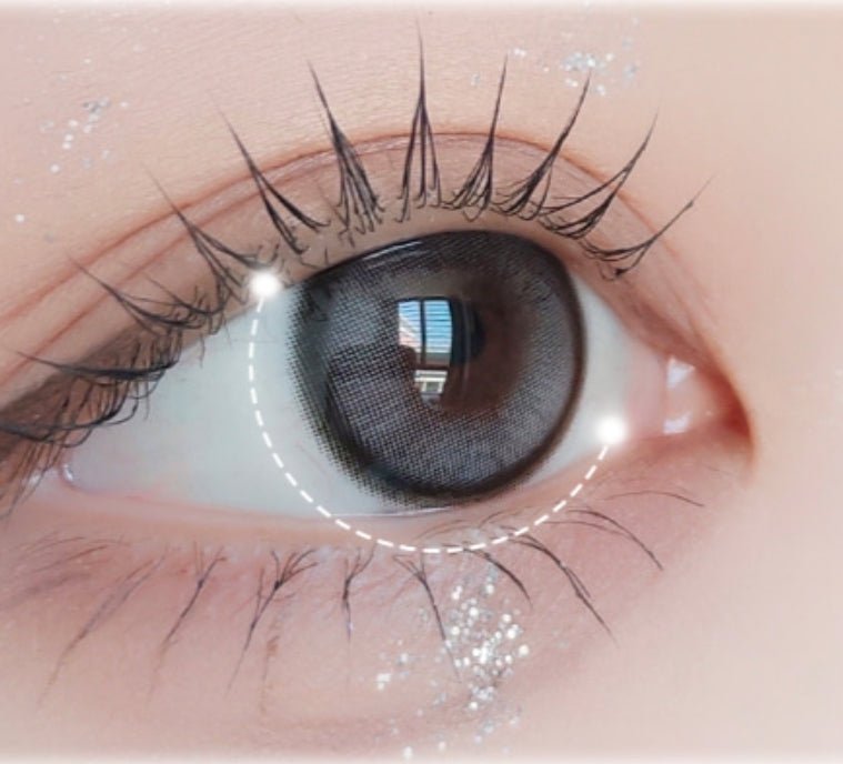 LensVery Anreen Ash Gray colored contact lens, 13.1mm graphic diameter, Monthly wear