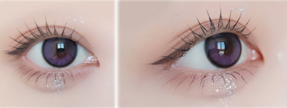 LensVery Anreen Pink Violet colored contact lens, 13.1mm graphic diameter, Monthly wear