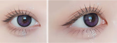 LensVery Anreen Pink Violet colored contact lens, 13.1mm graphic diameter, Monthly wear