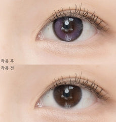 LensVery Anreen Pink Violet colored contact lens, 13.1mm graphic diameter, Monthly wear