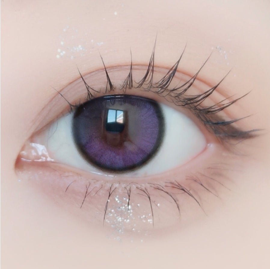 LensVery Anreen Pink Violet colored contact lens, 13.1mm graphic diameter, Monthly wear