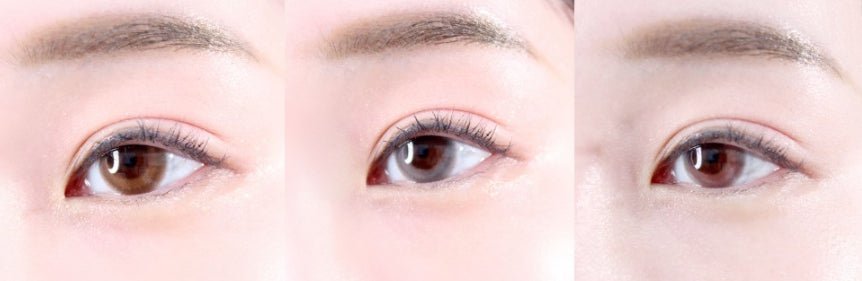LensVery Rose Moon Rosy Pink colored contacts - on-eye close-up showing the color and design