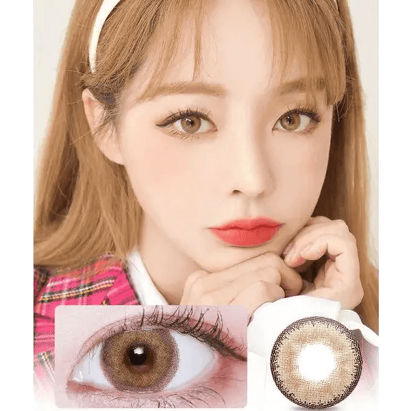 LensVery Silhouette Hazel (10p) — model portrait showing the contact lens look