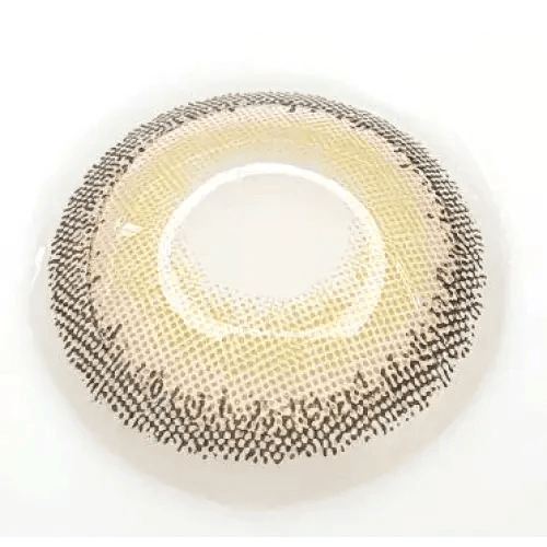 LensVery Silhouette1 Olive Brown — close-up of the contact lens design