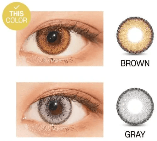 LensVery Venti Ann Brown — contact lens appearance comparison
