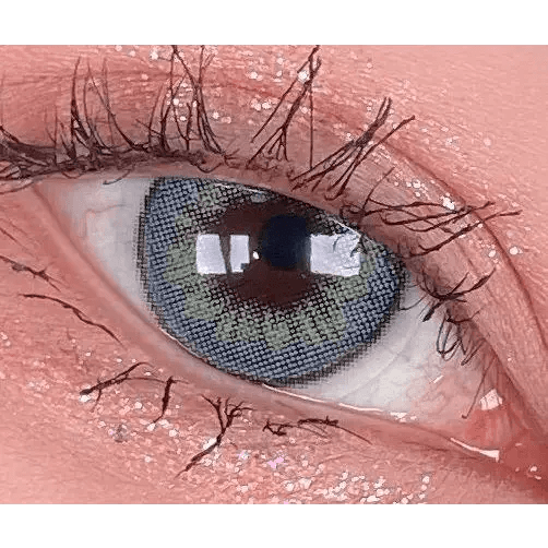 LensVery VeryTok Capri Blue — single-eye close-up showing the contact lens appearance