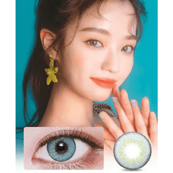 LensVery VeryTok Capri Blue colored contact lens, 13.9mm graphic diameter, Monthly wear