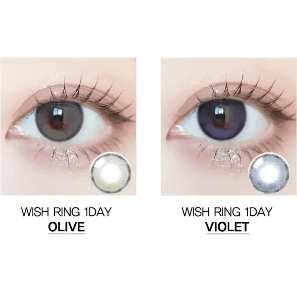 LensVery Wish Ring 1Day Violet (10p) colored contact lens, 13.1mm graphic diameter, Daily wear