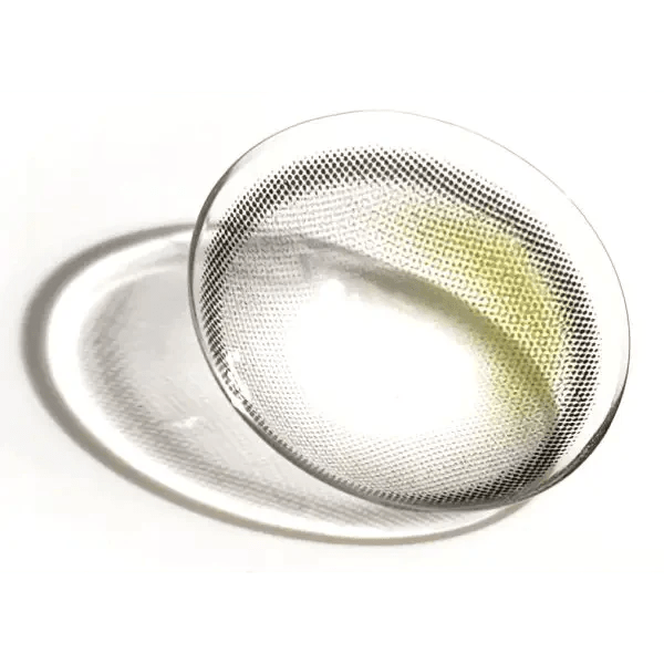 LensVery Wish Ring Olive Green colored contact lens, 13.1mm graphic diameter, Monthly wear