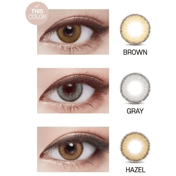 LensVery Wonder Eye Circle Brown — contact lens appearance comparison