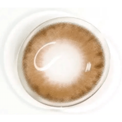LensVery Wonder Eye Hazel — single-eye close-up showing the contact lens appearance
