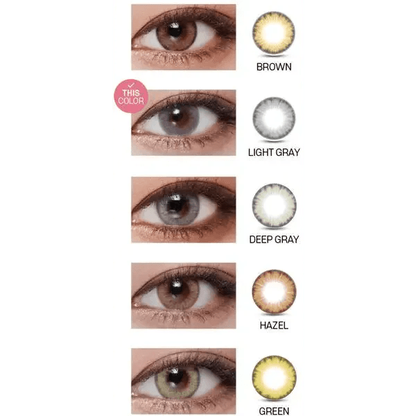 LensVery Wonder Eye Light Gray — contact lens appearance comparison