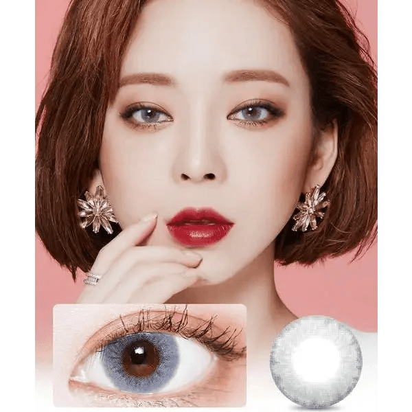 LensVery Wonder Eye Light Gray — model portrait showing the contact lens look