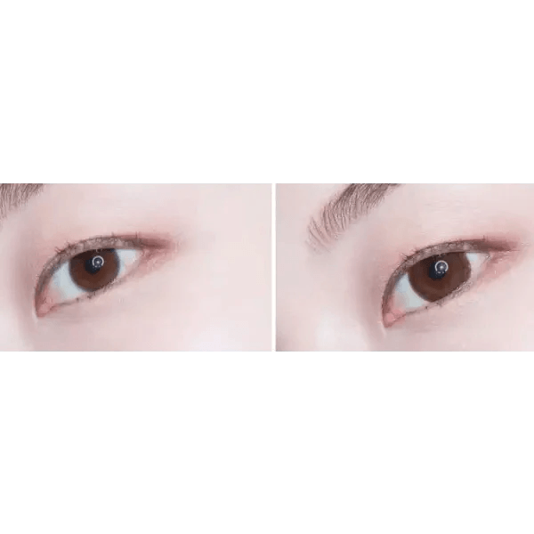 LensTown Lighly Classic Brown (20p) — both eyes wearing the contact lenses