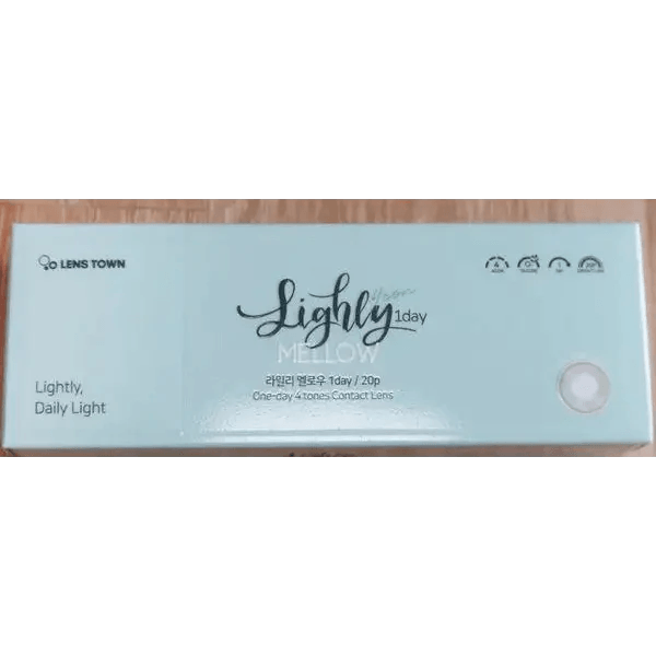 LensTown Lighly Mellow Gray (20p) — contact lens packaging