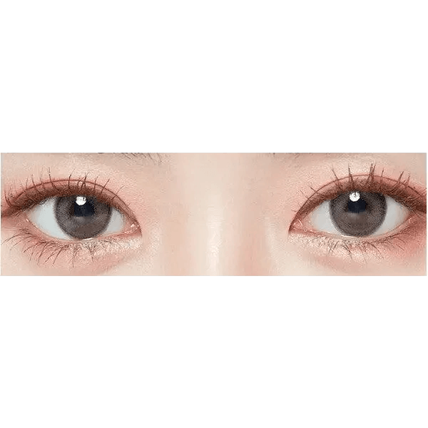 LensTown Lighly Rose Gray (30p) — both eyes wearing the contact lenses