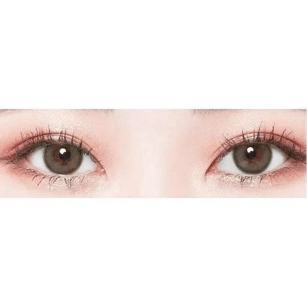 LensTown Lighly Rose Khaki (30p) — both eyes wearing the contact lenses
