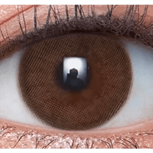 Olens Loving U Choco colored contact lens, 13.0mm graphic diameter, 3-6 Months wear