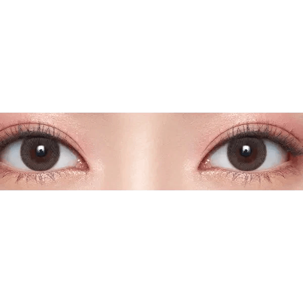 Olens Loving U Gray — both eyes wearing the contact lenses
