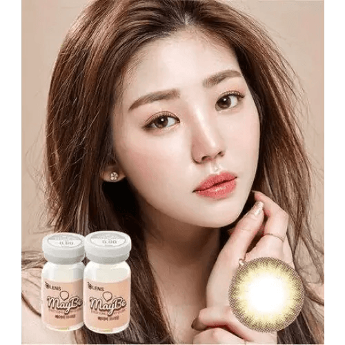 Olens Maybe Brown colored contact lens, 12.8mm graphic diameter, 3-6 Months wear
