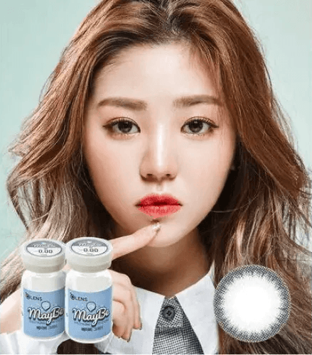 Olens Maybe Gray — model portrait showing the contact lens look