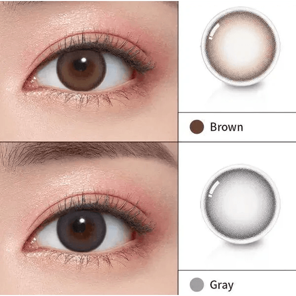 Olens Mood Night 1Day Mood Brown (20p) — contact lens appearance comparison