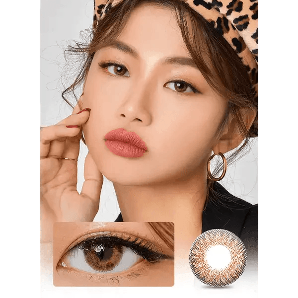 LensVery My Ann Something Brown colored contact lens, 13.4mm graphic diameter, Monthly wear