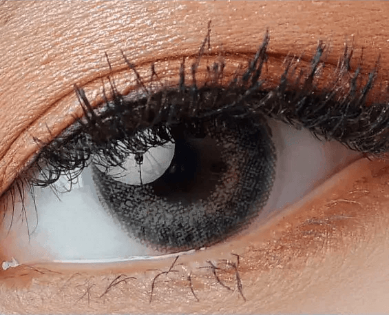LensVery My Ann Something Gray — single-eye close-up showing the contact lens appearance