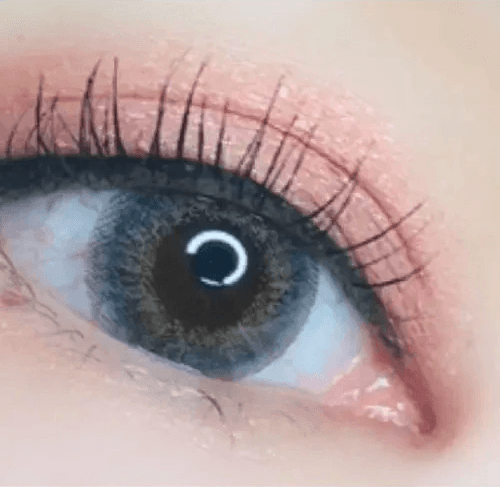 LensVery My Ann Something Gray — single-eye close-up showing the contact lens appearance