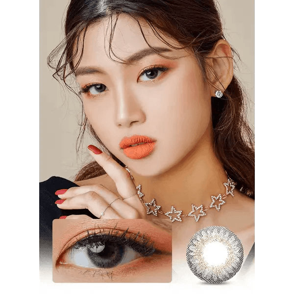 LensVery My Ann Something Gray colored contact lens, 13.4mm graphic diameter, Monthly wear