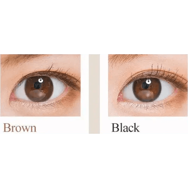 LensTown Nudy Coco Black Toric — both eyes wearing the contact lenses
