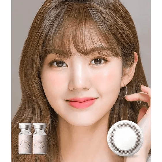 LensTown Nudy Coco Brown — model portrait showing the contact lens look
