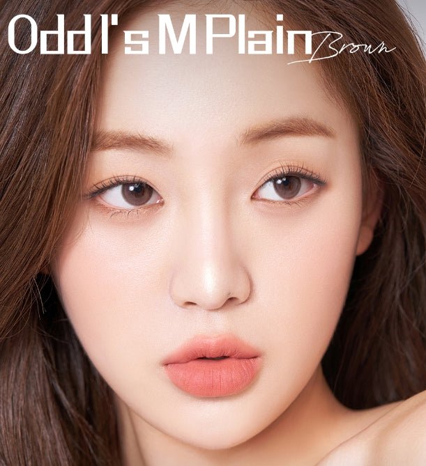 LensTown Odd I's M plain Brown colored contact lens, 13.0mm graphic diameter, Monthly wear